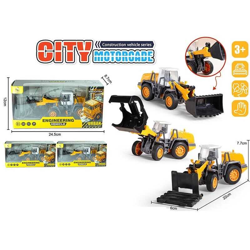 Спецтехніка 7756 S-332 AB (120/2) металопластик, інерція, гумові шини, рухомі елементи, в коробці, ВИДАЄТЬСЯ МІКС ВИДІВ