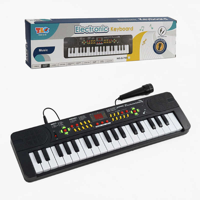 Синтезатор Q 799 (48/2) 37 клавіш, 22 мелодії, 8 тонів, 8 ритмів, у коробці