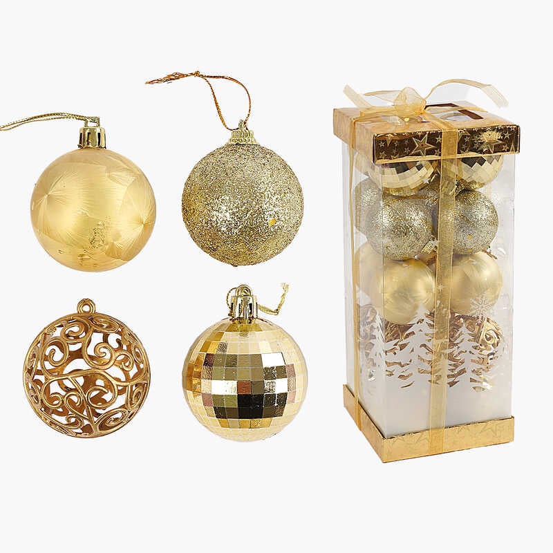 Новорічні прикраси C 67402 (90) 20 штук, кульки, D = 5 см, в коробці