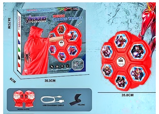 Електронний бокс 6517-1 E , вбудований акумулятор, USB кабель, герой, підсвічування, музика, 1 пісня рос. мовою, bluetooth, режими гучності, в коробці