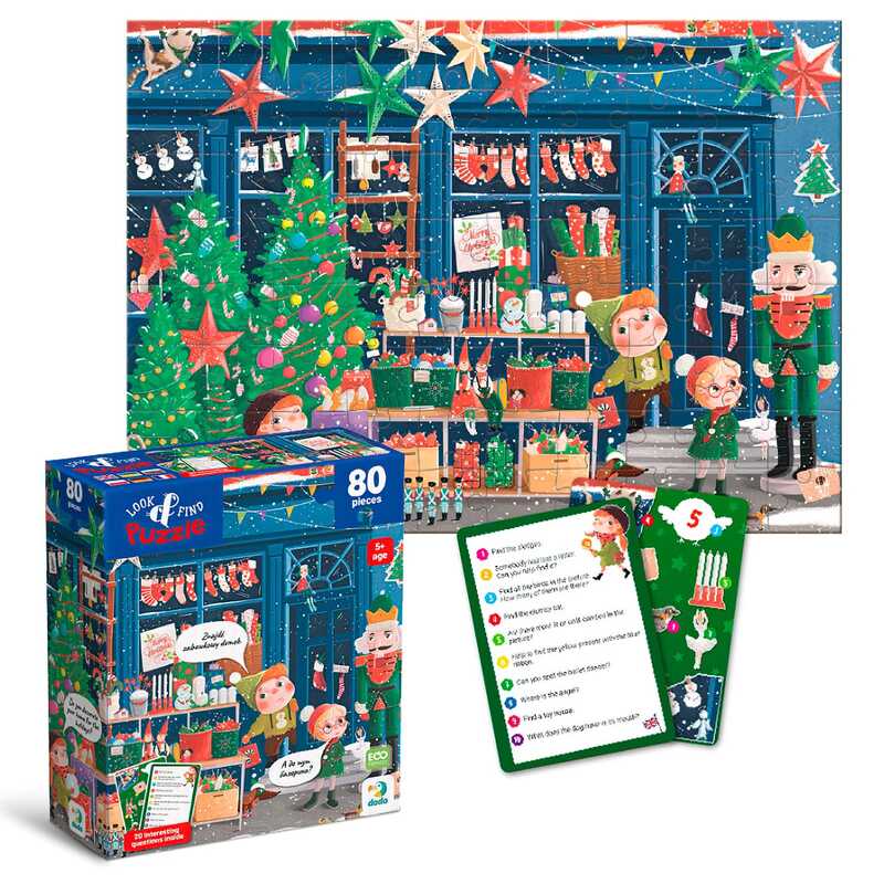 гр Пазл "Шукай та знаходь. Зимові свята" 300663 (24) "DoDo", 80 елементів, 28х39 см, в коробці