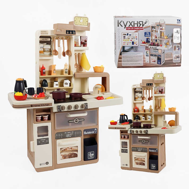 Кухня TK-49081 (4) "TK Group", 75 елементів, висота - 93 см, світло, звук, мелодії, пара, помпова подача води, аксесуари, у коробці