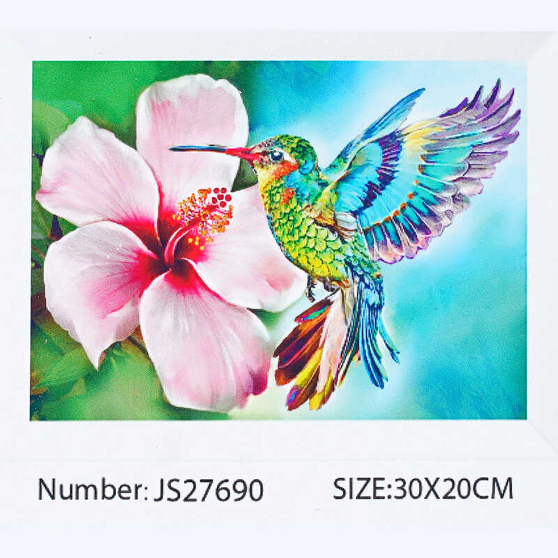 Алмазна мозаїка JS 27690 (50) "TK Group", 20х30 см, "Колібрі", в коробці