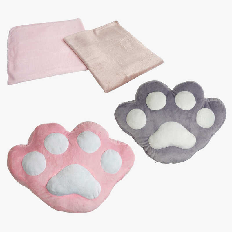 гр М’яка іграшка "Лапка-плед" 81293 (1) 2 види, 30 см, розміри пледа: 100х80 см