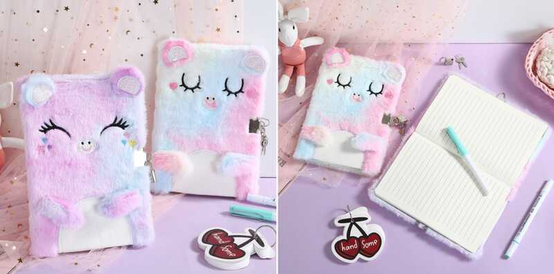 Блокнот М 18136 (120) 2 види, 15 х 21 см, хутряна обкладинка, у лінійку, у пакеті