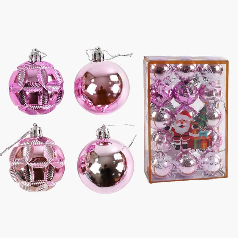 Новорічні прикраси C 67320 (96) 15 штук, кульки, D = 5 см, в слюді