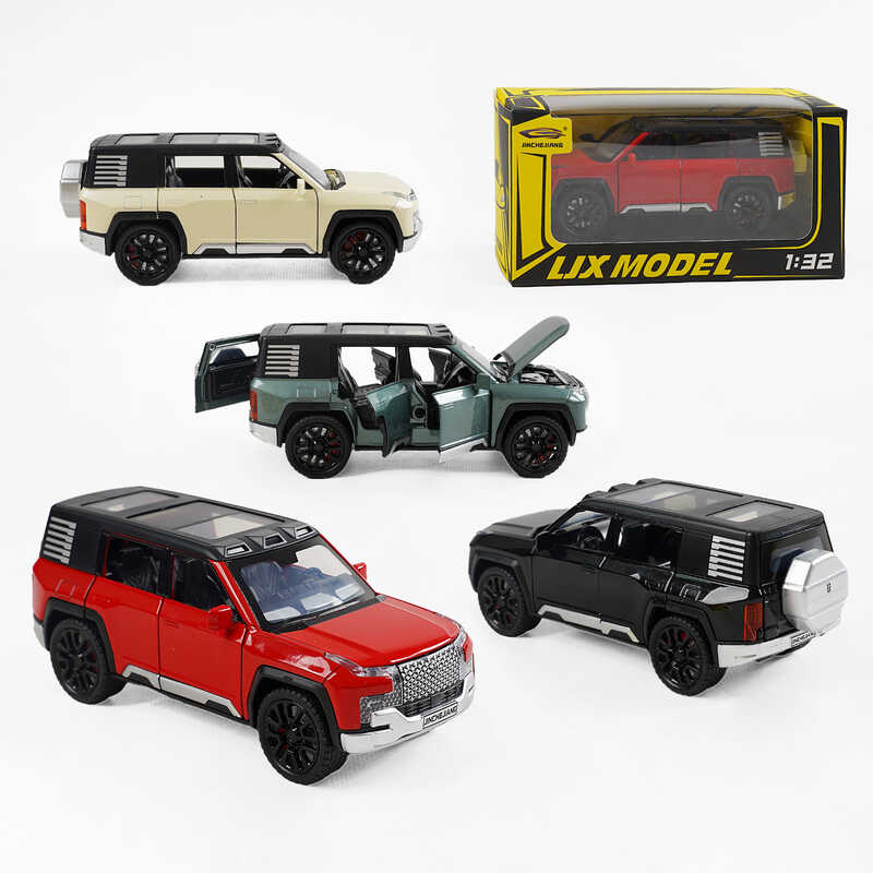 Машинка W 32142 (72) 4 кольори, металопластик, масштаб - 1:32, рухомі деталі, інерційний механізм, прогумовані колеса, в коробці, ВИДАЄТЬСЯ ТІЛЬКИ МІКС ВИДІВ