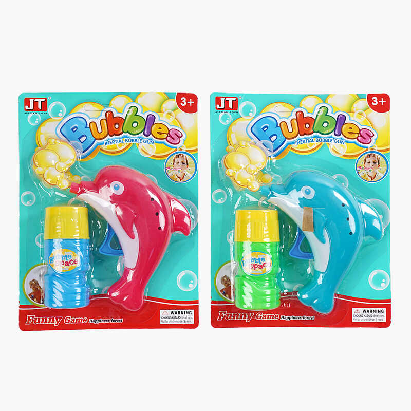 Пістолет з мильними бульбашками JT 6080 (180) "Дельфін", 2 кольори, на листі