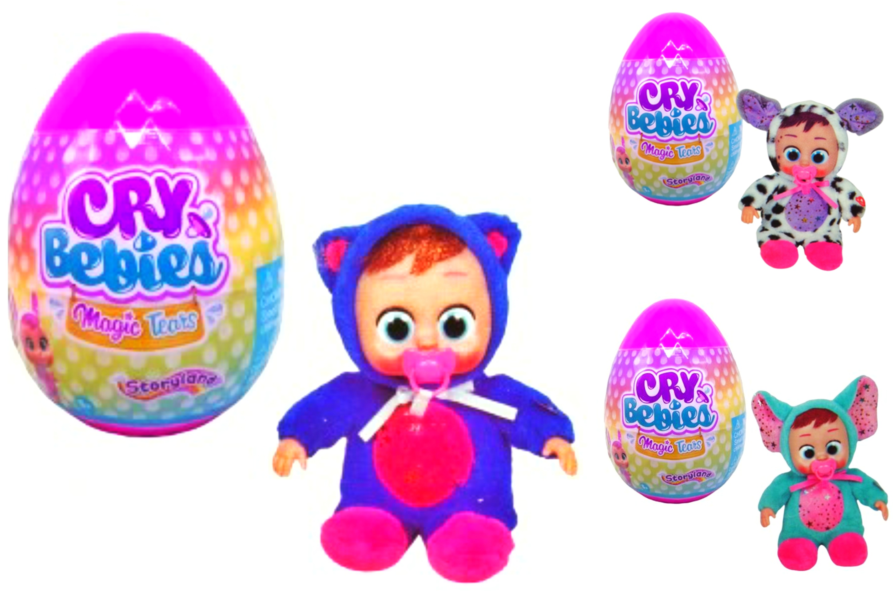 Пупс «Cry Babies» , м`яка іграшка C 59349 , розмір яйця 25*16 см, плаче, на батарейках, в яйці, МІКС ВИДІВ