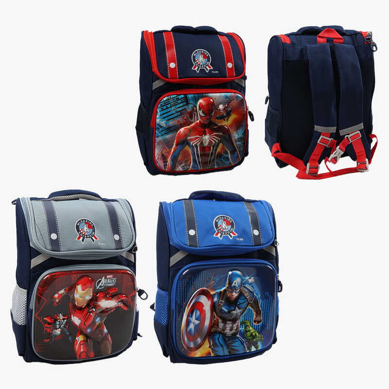 Рюкзак C 72894 (120) розмір: 26х15х38 см, пенал, 2 відділення, 2 кишені, на блискавці, регульовані лямки, нагрудний ремінь, пластикові вставки, в пакеті, ВИДАЄТЬСЯ ТІЛЬКИ МІКС ВИДІВ