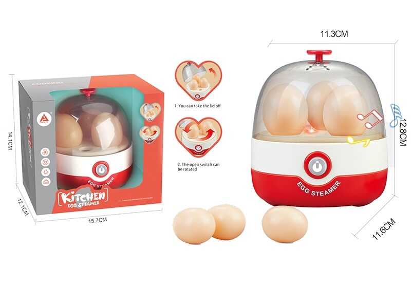 Яйцеварка HJ 603 A (60/2) підсвічування, звук кипіння, обертається, 3 яйця, в коробці