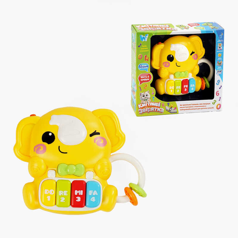 Піаніно музичне 66992 (48) "WToys", ОЗВУЧУВАННЯ УКРАЇНСЬКОЮ МОВОЮ, 8 пісень, 8 казок, цифри, підсвічування, намистини, в коробці