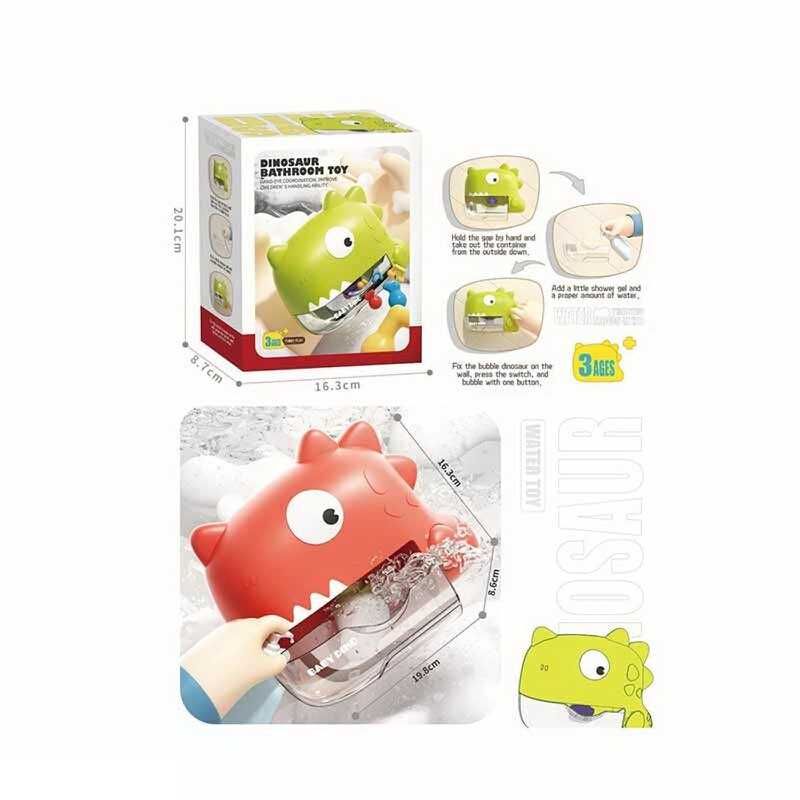 Піноутворювач для ванни X 18009 (48) “Динозавр”, від батарейок, на присосках, мелодія, 2 режими, в коробці