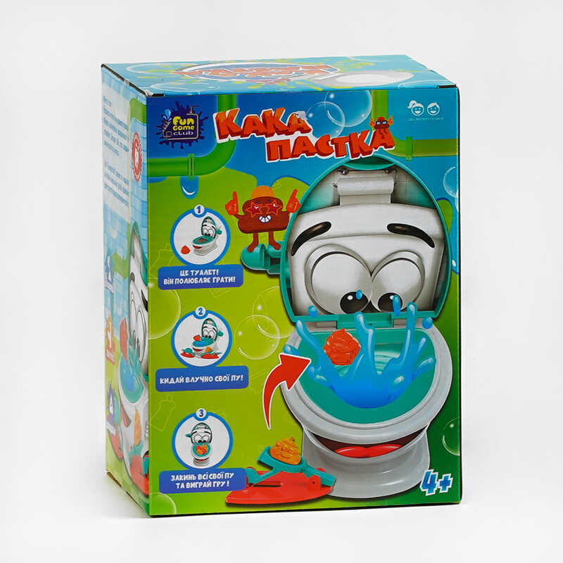 гр Розважальна гра "Какапастка" 74187 (12) "4FUN Game Club", унітаз, 12 пу, 2 какапульти, в коробці