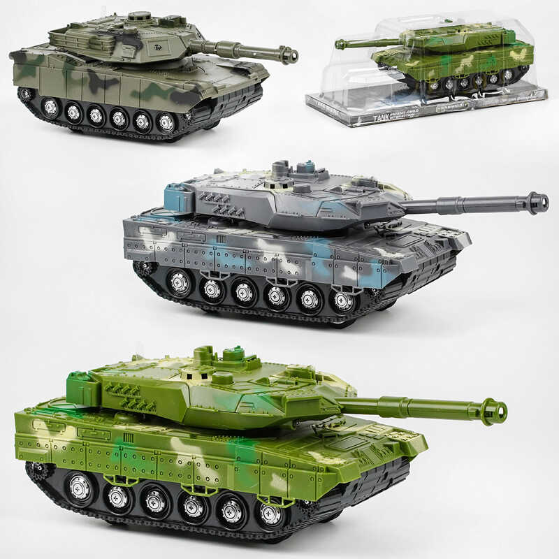 Танк 383-23 D/24D/24D1 (48/2) "Tank Model", 2 кольори, світло, інерція, тріскачка, рухоме дуло, у слюді