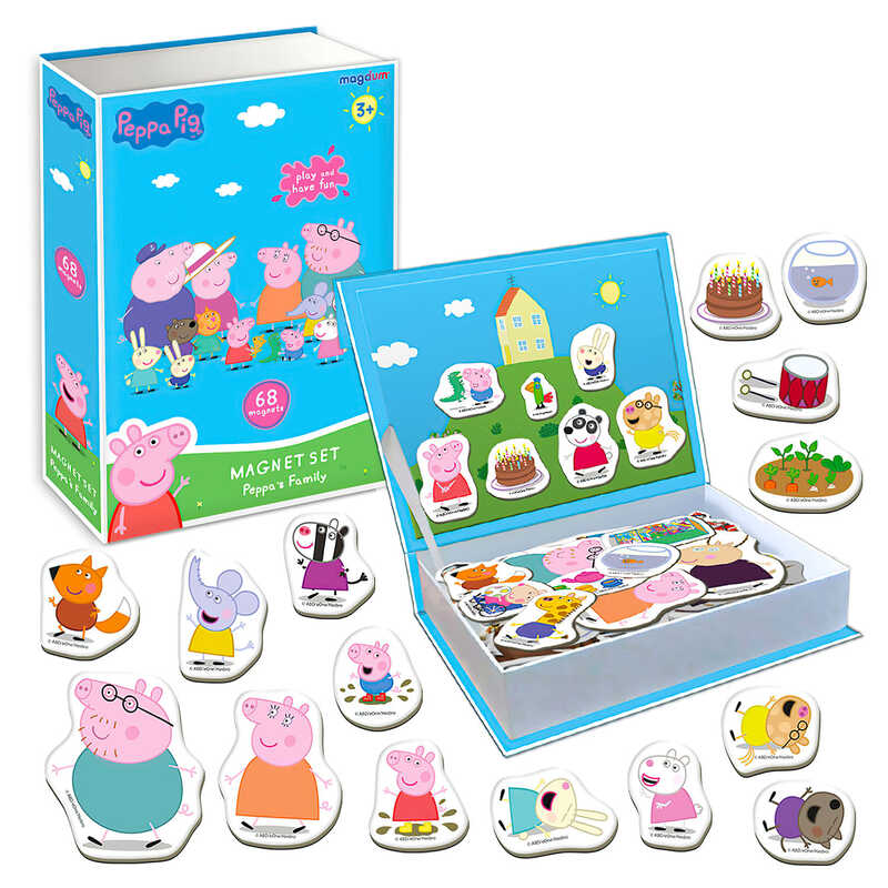 гр Набір магнітів ME 5031-15 "Свинка Пеппа. Родина" (10) "Magdum", 15 магнітів, в коробці