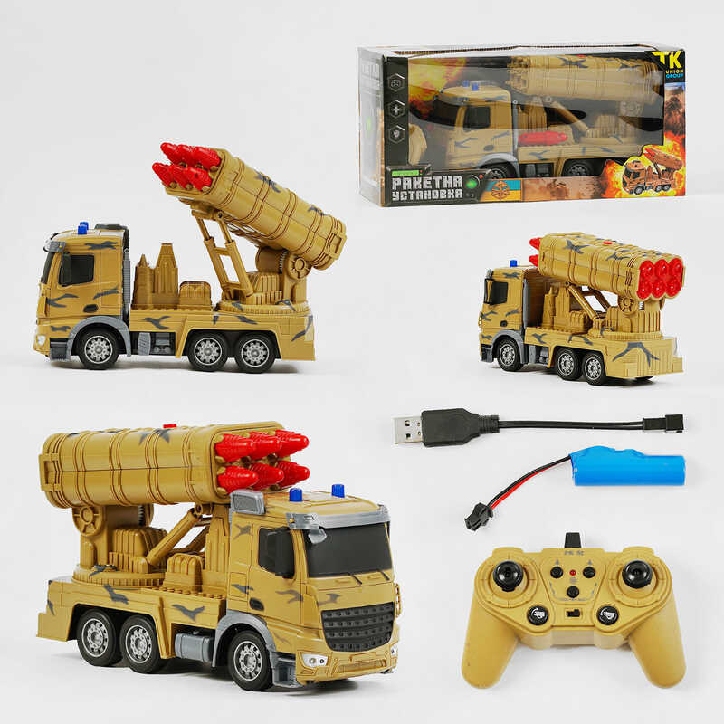 Машина на радіокеруванні TK - 291-12 (24/2) "TK Group", військова техніка, звук, стріляння, акум. 3,7 V, пульт 2,4 GHz, у коробці