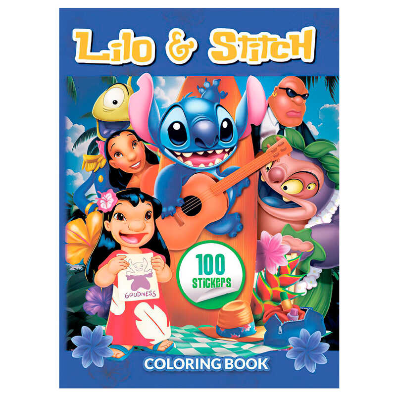 гр Розмальовка 100 наліпок "Ліло і Стіч" 6922203547684 (50) "Jumbi", 16 сторінок + 2 сторінки наліпок