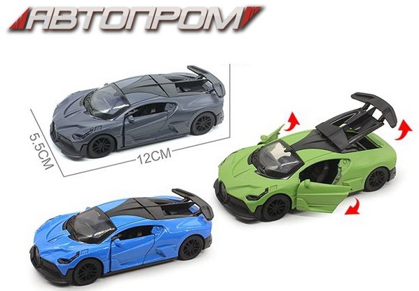 Машинка 7527 , метал , спорткар , коробка, різні види ,  серія машинок "АВТОПРОМ"