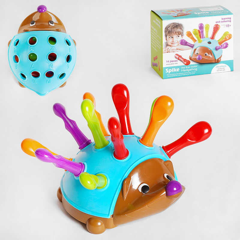 Логічний їжак 8818 (72/2) 12 голочок, основа з цифрами, в коробці