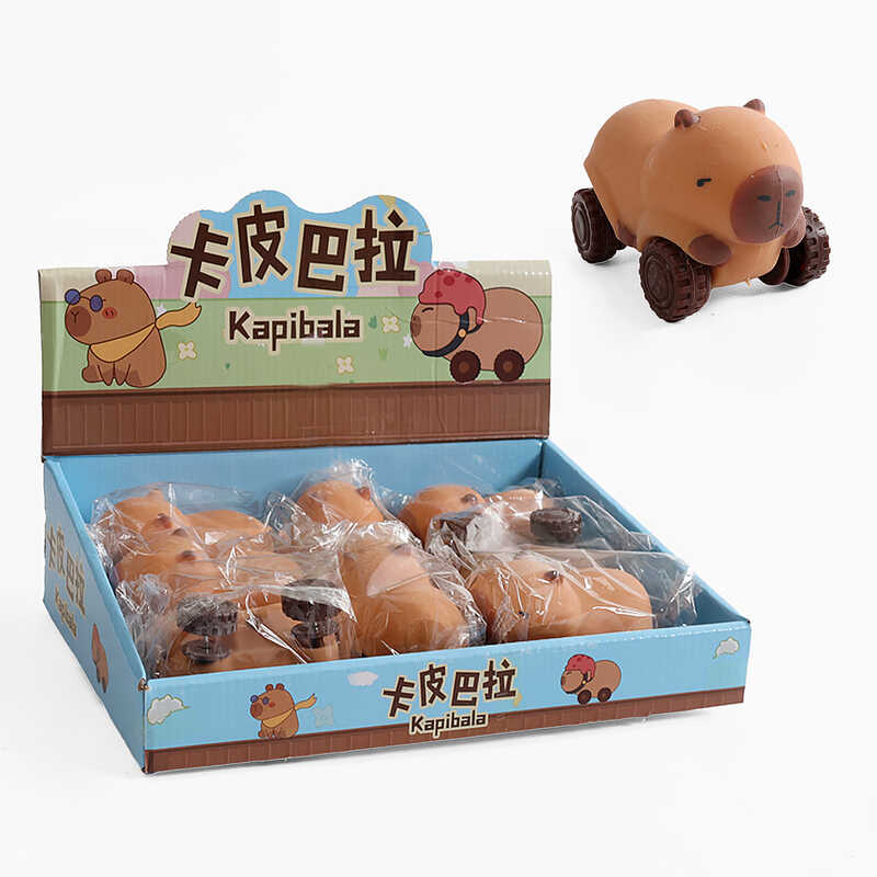 Гра антистрес C 72604 (24) ЦІНА ЗА 8 ШТУК В БЛОЦІ, "Капібара на колесах", піщане наповнення, в коробці