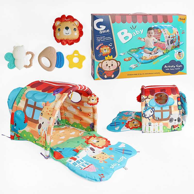 Ігровий килимок 918-001 (18) 4в1, тунель, ігрові елементи, в коробці