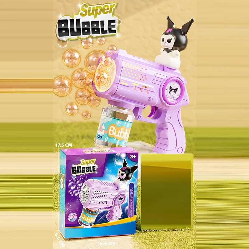 Пістолет з мильними бульбашками 7780 D (72) підсвічування, автоматичний принцип, фігурка героя, пляшечка з мильним розчином, в коробці