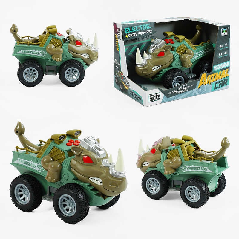 Машина музична SY 200-26 (48/2) "Динозавр", звуки, самостійно їздить, підсвічування, рухає хвостом і щелепою, в коробці