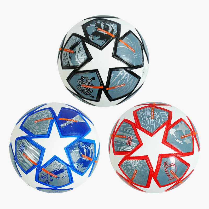 М`яч футбольний C 64626 (30) 3 види, вага 420 грам, матеріал PU, балон гумовий, клеєний, (поставляється накачаним на 90), ВИДАЄТЬСЯ ТІЛЬКИ МІКС ВИДІВ