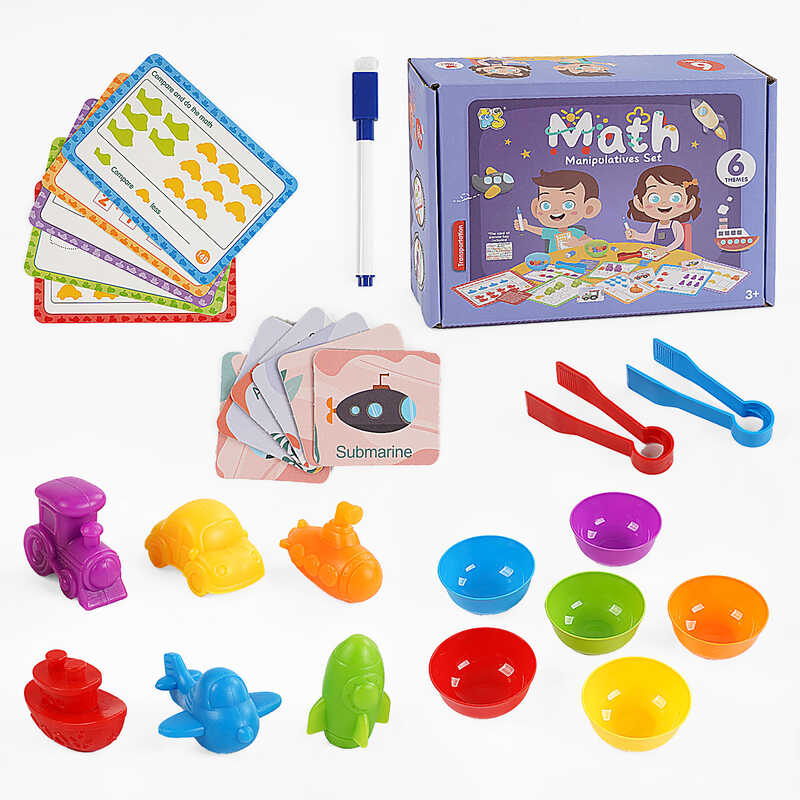 Логічна гра 2188-43 (24) картки із завданнями, гумові фігурки, маркер “пиши-витирай”, в коробці