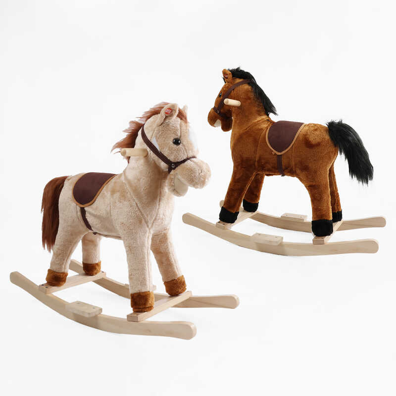 Качалка-гойдалка музична C 73333 (8) 2 види, “Кінь”, 72х28х65 см, звуки, в пакеті