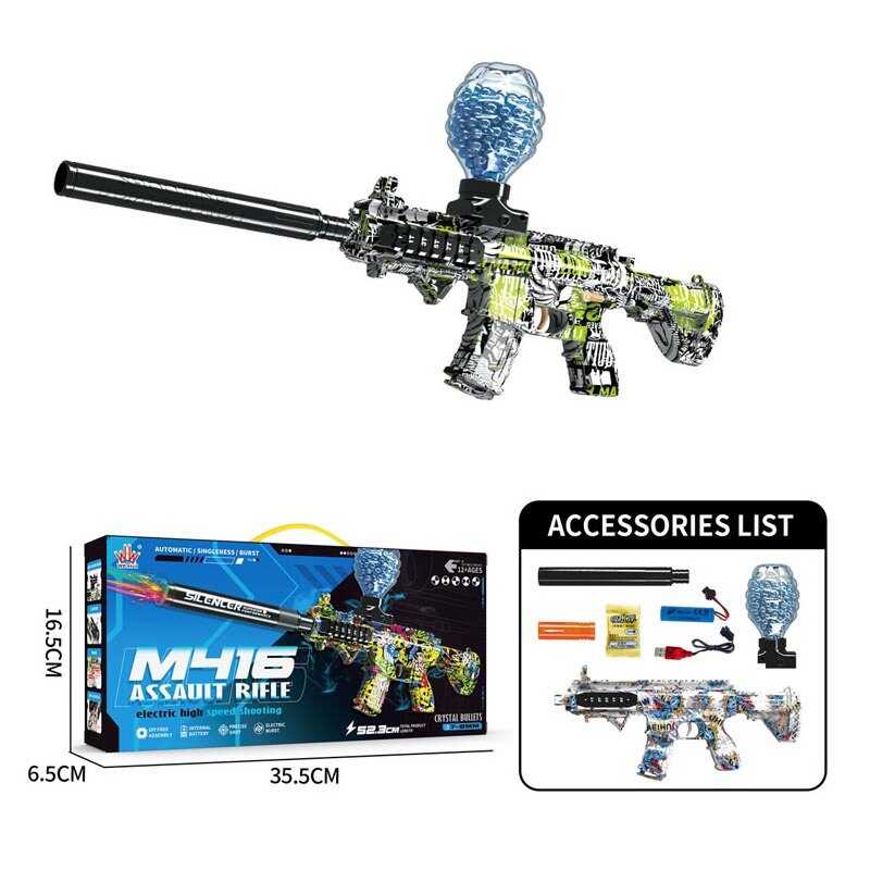 Автомат WH 08-3 (36) акумулятор 3.7 V, автоматичний та механічний принципи роботи, стріляє орбізами, в коробці