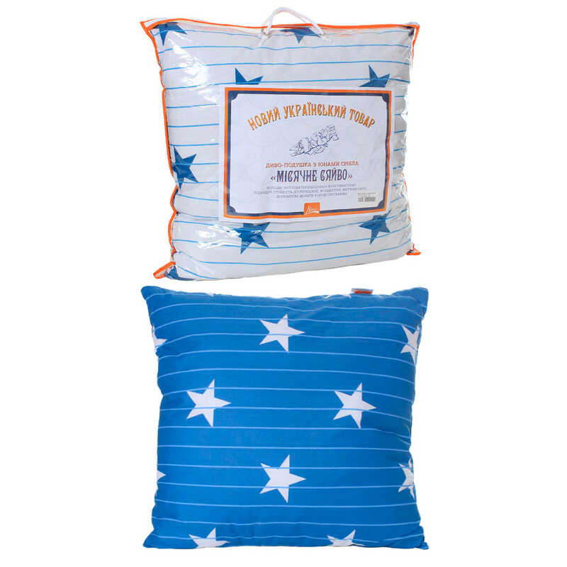 гр Подушка "Місячне сяйво" 4010063 бавовна набивна, силіконізоване волокно, 70*70 см.,  кольорова (1) "Homefort"