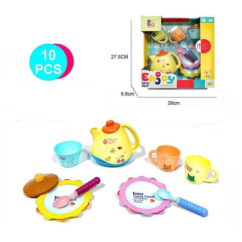 Набір посуду ABS 686-23 (48/2) 10 елементів, чайник, чашки, тарілочки, в коробці