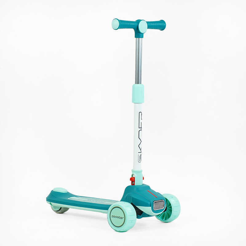 Самокат триколісний "Skyper" Y-70522 (8) колеса PU 125х40мм зі світлом, музика та підсвічування платформи, кермо складне, в пакеті