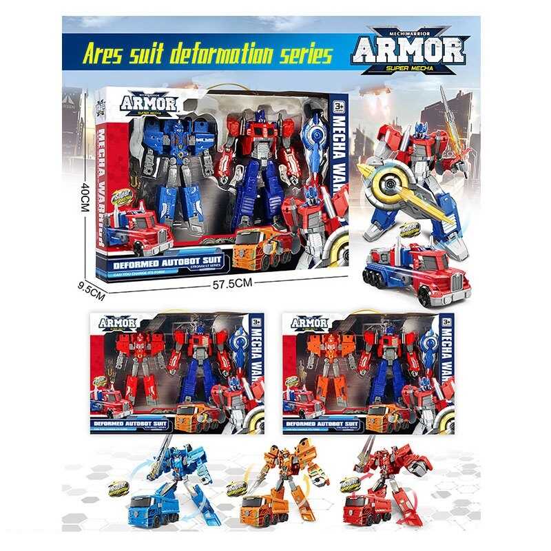 Трансформер 051 (18) 3 види, 2 штуки, висота - 27,5 см, рухомі деталі, шарнірне з'єднання суглобів, аксесуари, в коробці, ВИДАЄТЬСЯ ТІЛЬКИ МІКС ВИДІВ