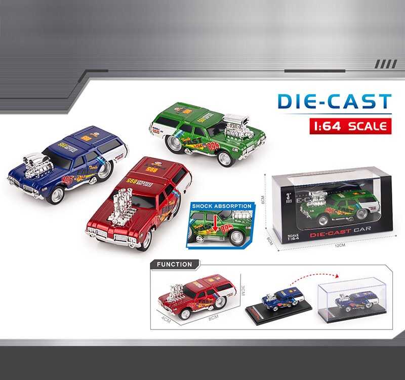 Машинка K 501 A11 (240/4) металопластикова, інерція, масштаб 1:64, в коробці, ВИДАЄТЬСЯ ТІЛЬКИ МІКС ВИДІВ