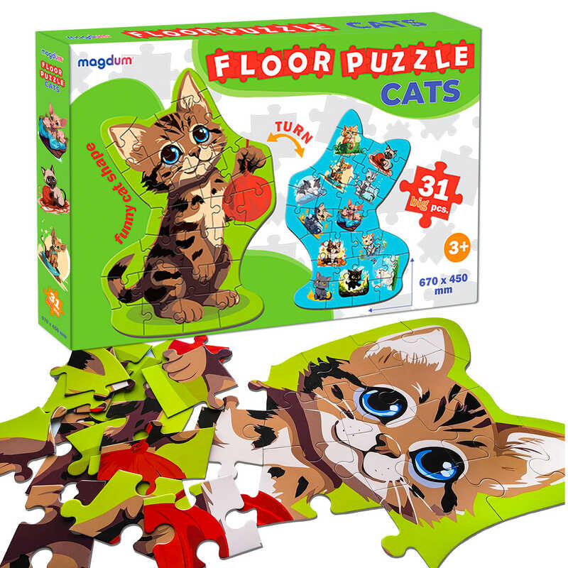 гр Максі-пазл "Кіт Магдум" МЕ 5032-32 (20) "Ludum", 31 елемент, двосторонній, в коробці