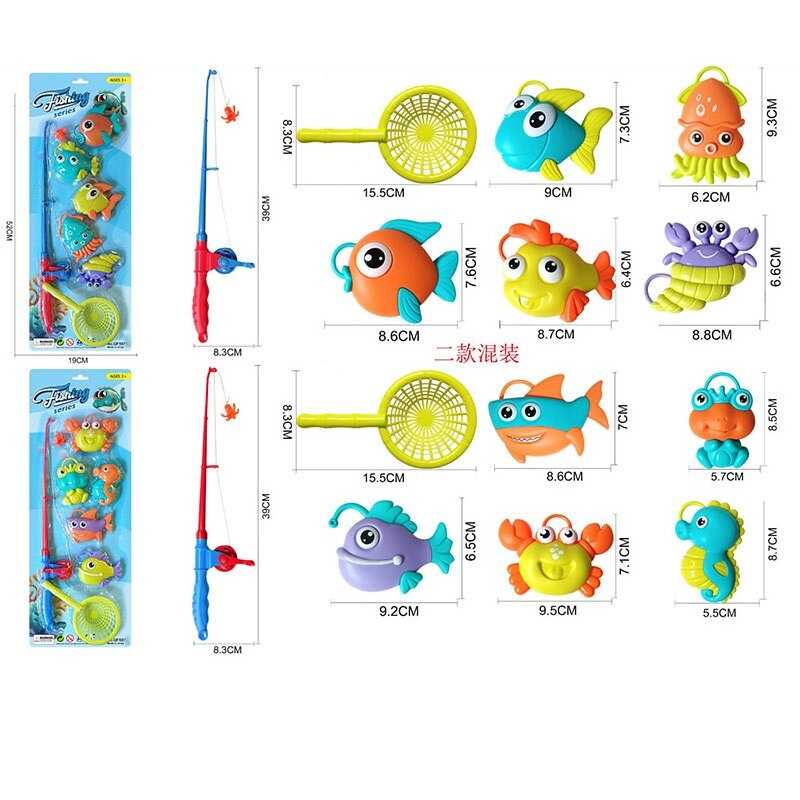 Риболовля QF 557 B (120/2) 2 види, вудка, сачок, 5 фігурок, на листі