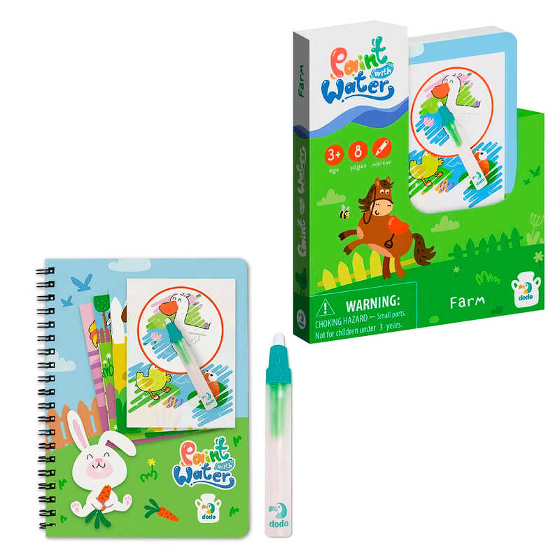 гр Малюй водою "Ферма" 300311 (150) "DoDo", 8 сторінок, маркер, в коробці