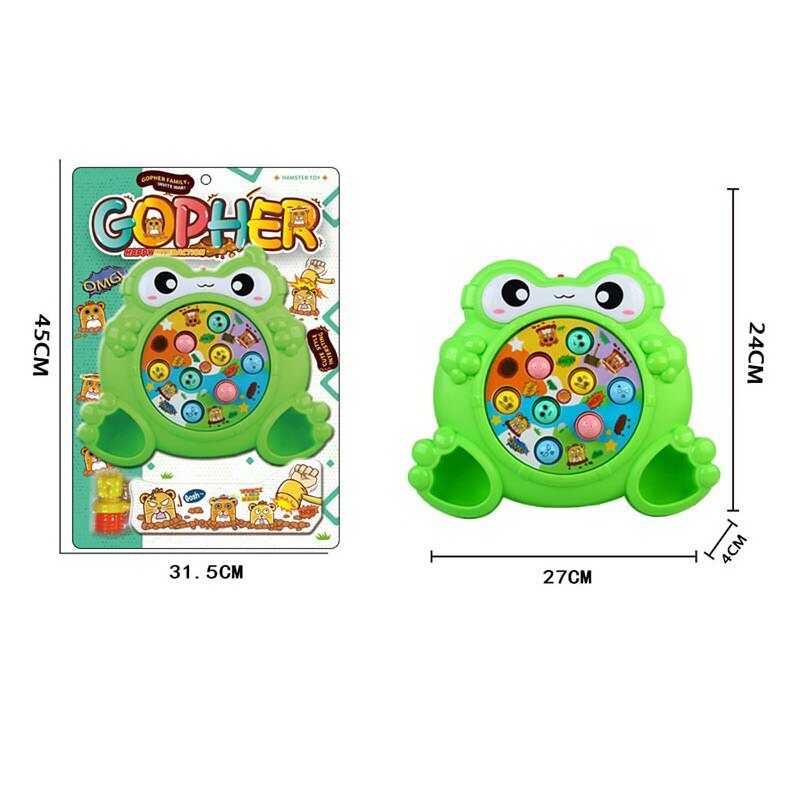 Стукалка 367-25 A (60/2) "Жабка", молоточок, 8 фігурок, на листі