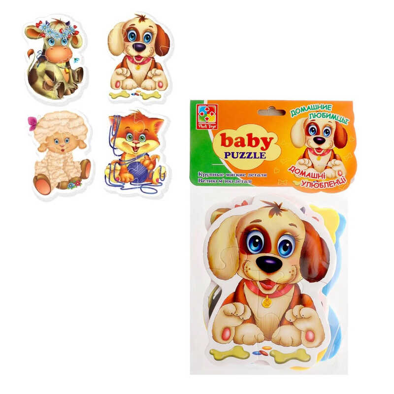 гр "Бебі пазли" Домашні улюбленці" VT 1106-81 (50) рус "Vladi Toys"