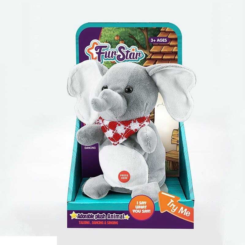 Інтерактивна іграшка T 833 (48) "Слоник", повторює голос, мелодії, в коробці