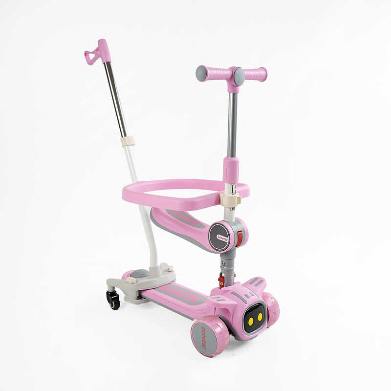 Самокат 5в1 "Skyper" TY-1061 (6) колеса PU 125х40мм зі світлом, укр озвучування та підсвічування платформи, з ДОП. КОЛЕСАМИ, захисний бампер, в коробці