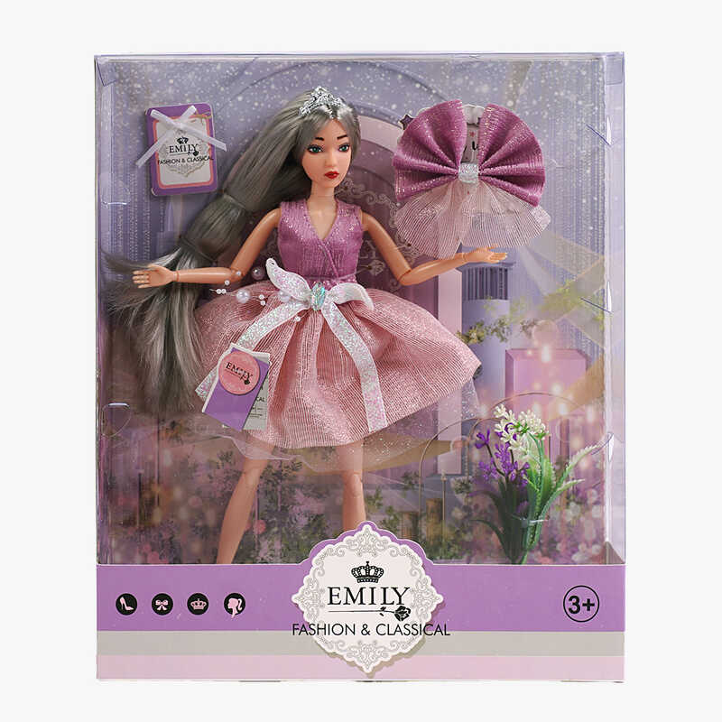 Лялька QJ 118 A (48/2) діадема, квітка, заколка для волосся, висота 30 см, в коробці