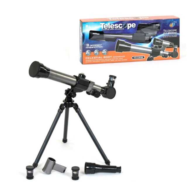 Телескоп дитячий C 2132 (24/2) настільний, 3 ступені збільшення, в коробці