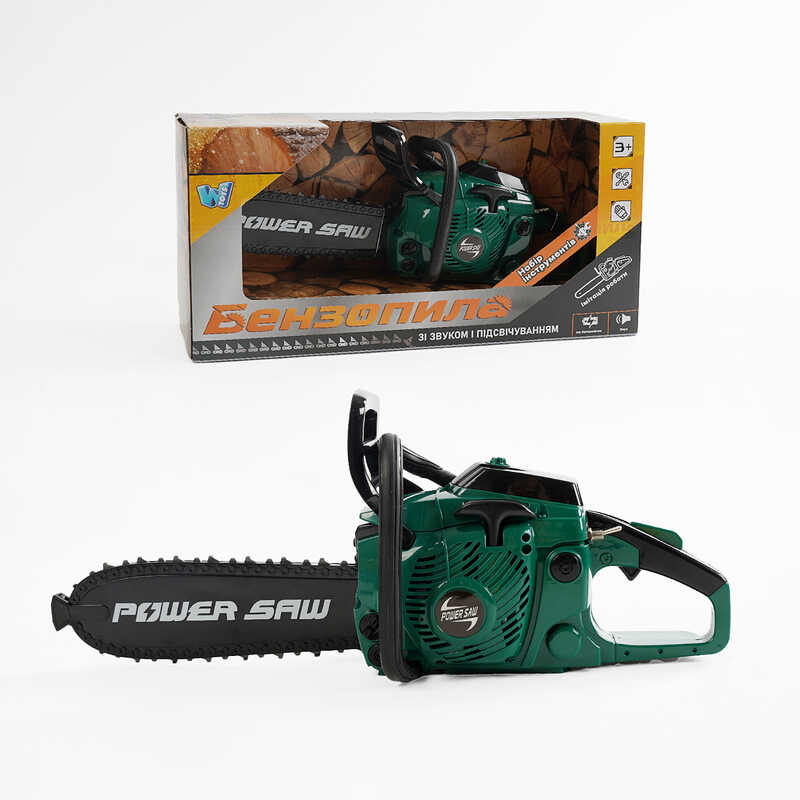 Пила 19344 (24/3) "WToys", звук, ланцюг рухається, на батарейках, в коробці