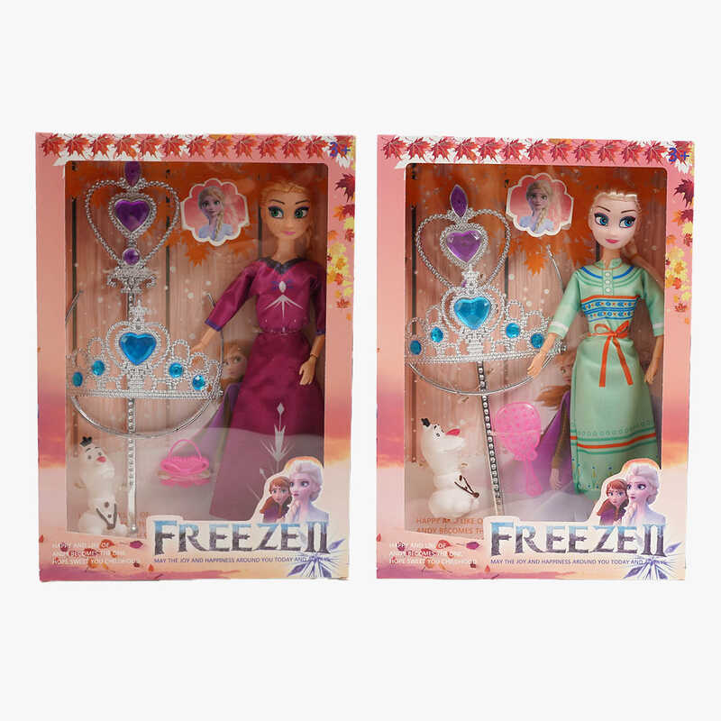 Лялька D 1207 (96/2) 2 види, висота 29 см, діадема, паличка, фігурка, в коробці