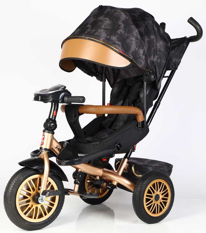 Велосипед 3-х кол. 8066 / 380-29 BestTrike "Perfetto" (1) поворотне сидіння, колеса гумові безкамерні, кошик, фара музична, USB, Bluetooth, в коробці