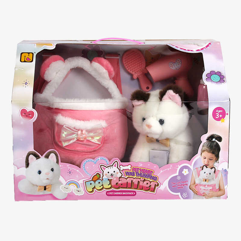 Кошеня 933-141 E (8/2) звук серцебиття, сумка-переноска, пляшечка, фен, щітка, в коробці